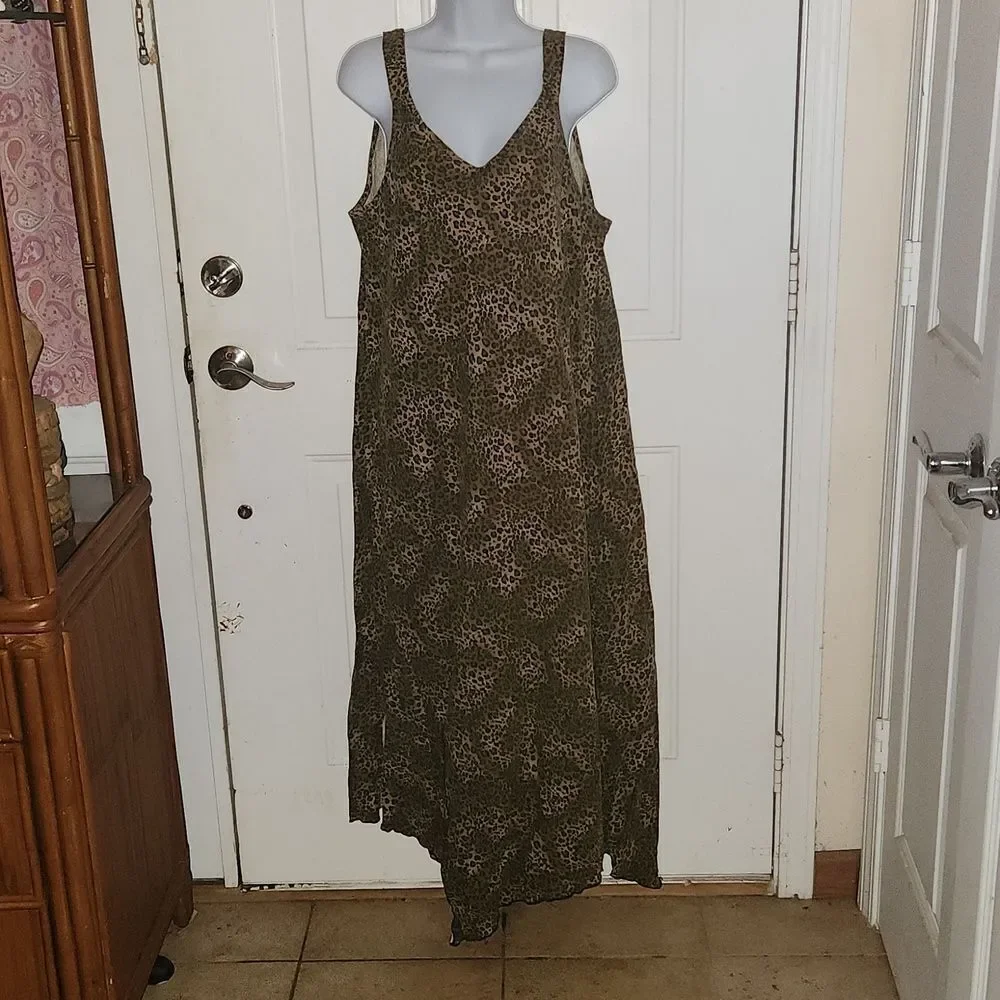 Magic Of The Moon Vintage Leopard Print Dress XL